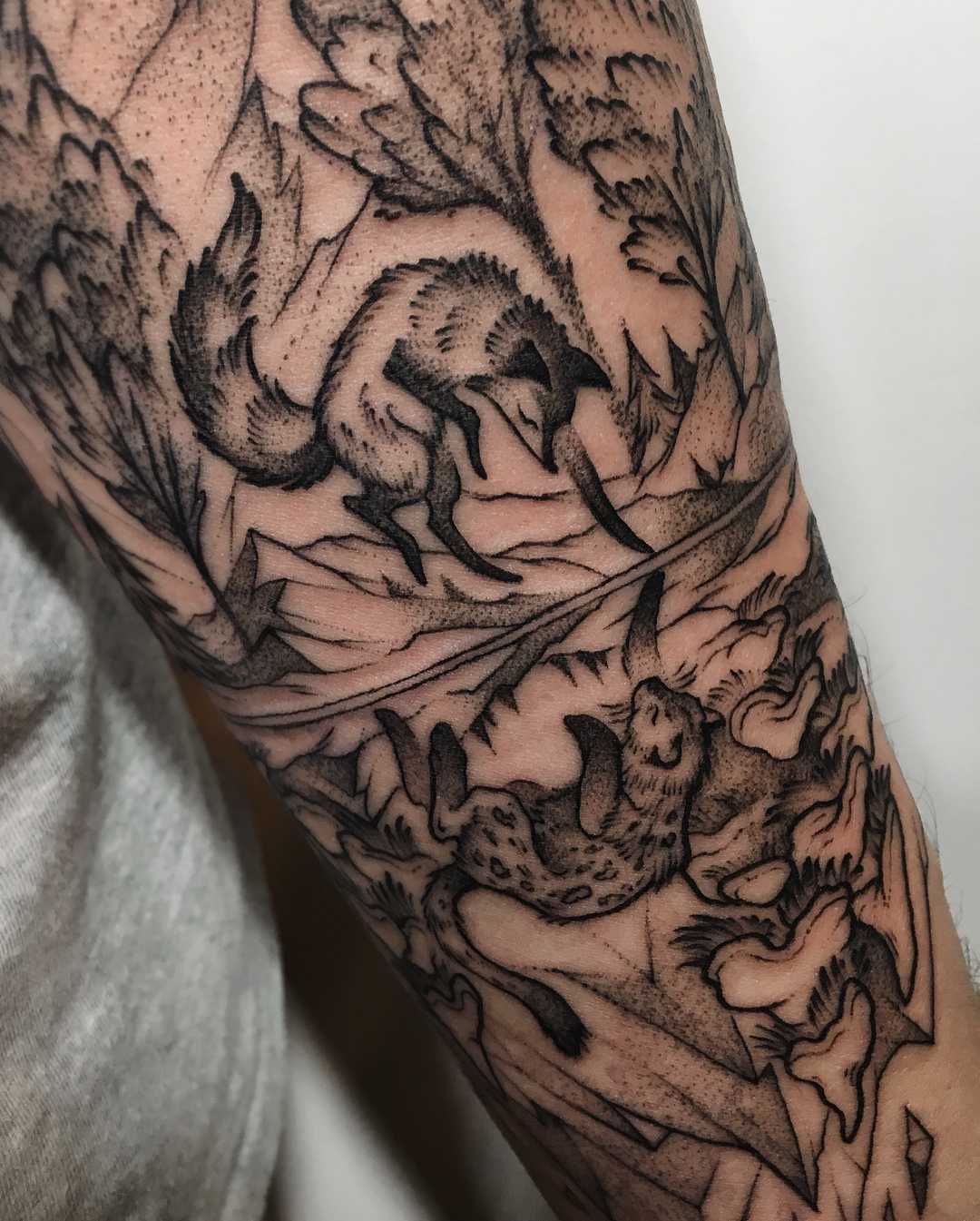 Fox reflection tattoo