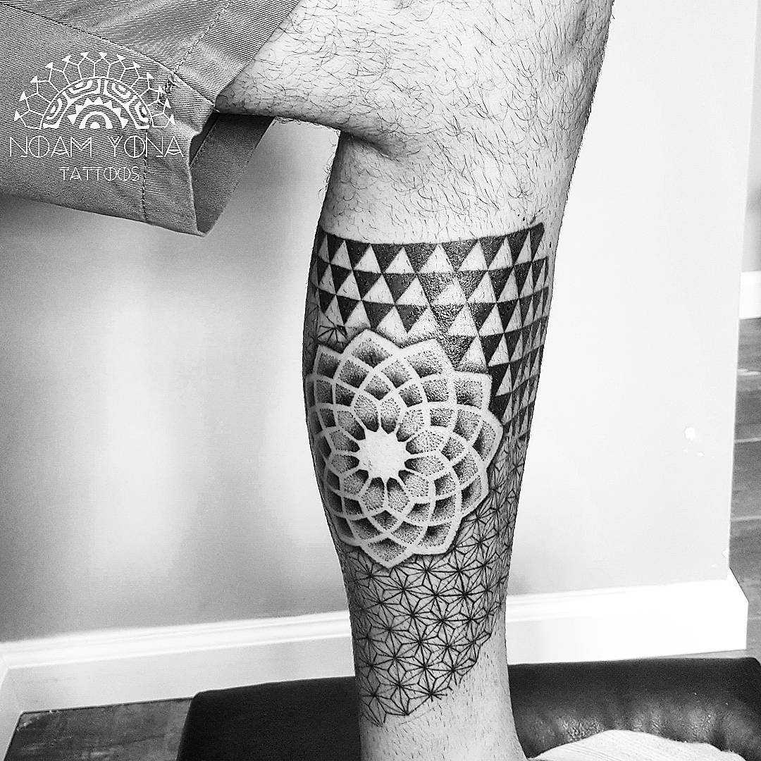 Geometric pattern and mandala tattoo - Tattoogrid.net