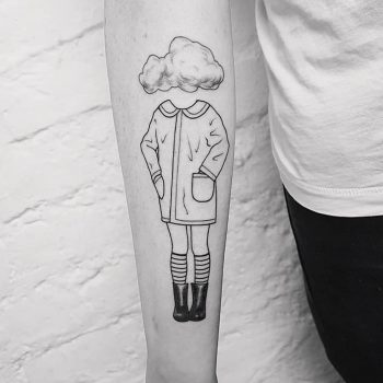 Head in a cloud tattoo