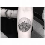 Hogwarts illustration tattoo