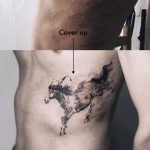 Horse cover-up tattoo