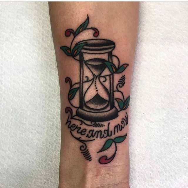 Hourglass tattoo by Veronica Petrilli