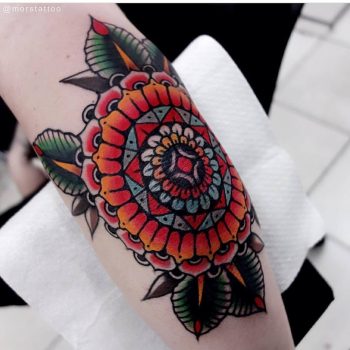 Mandala and clouds tattoo - Tattoogrid.net