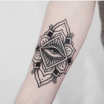 Mandala eye tattoo by Jonas Ribeiro