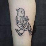 Mechanical birdy tattoo