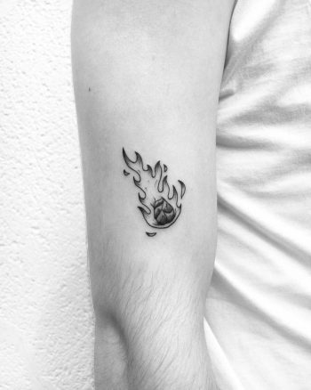 Meteor tattoo on the arm