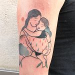 Mother and child tattoo