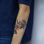 Roses and cornflowers tattoo
