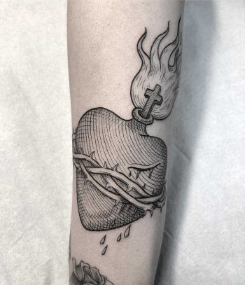 Sacred heart tattoo