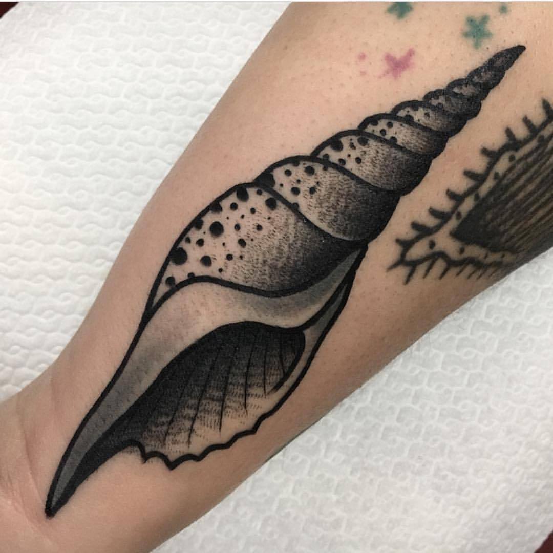 Seashell tattoo by Jeroen Van Dijk