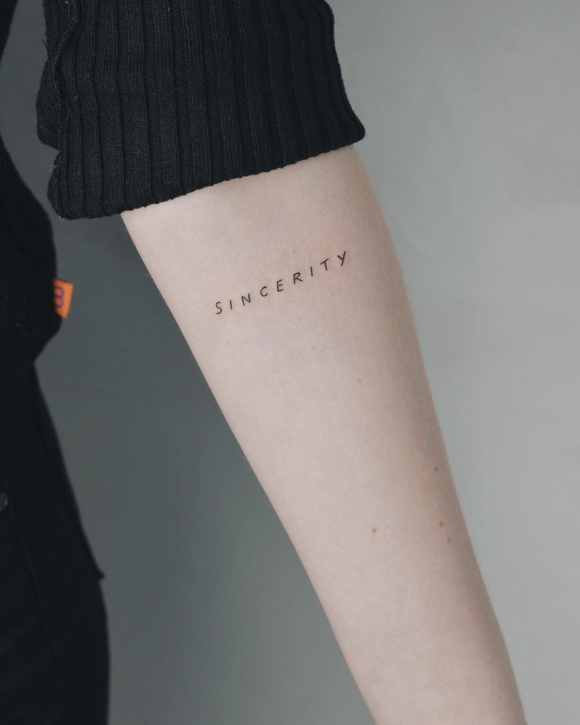 Sincerity tattoo