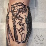 Spiked whip tattoo