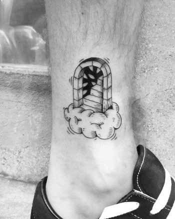 Stairway on a cloud tattoo