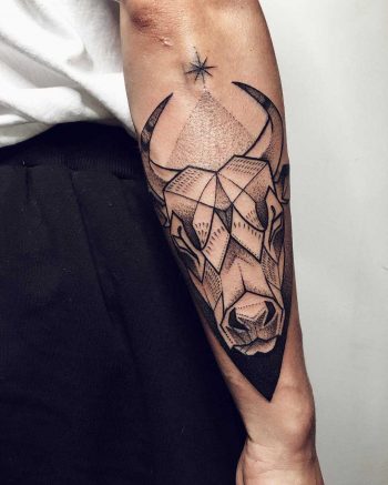 Taurus tattoo by Sasha Tattooing