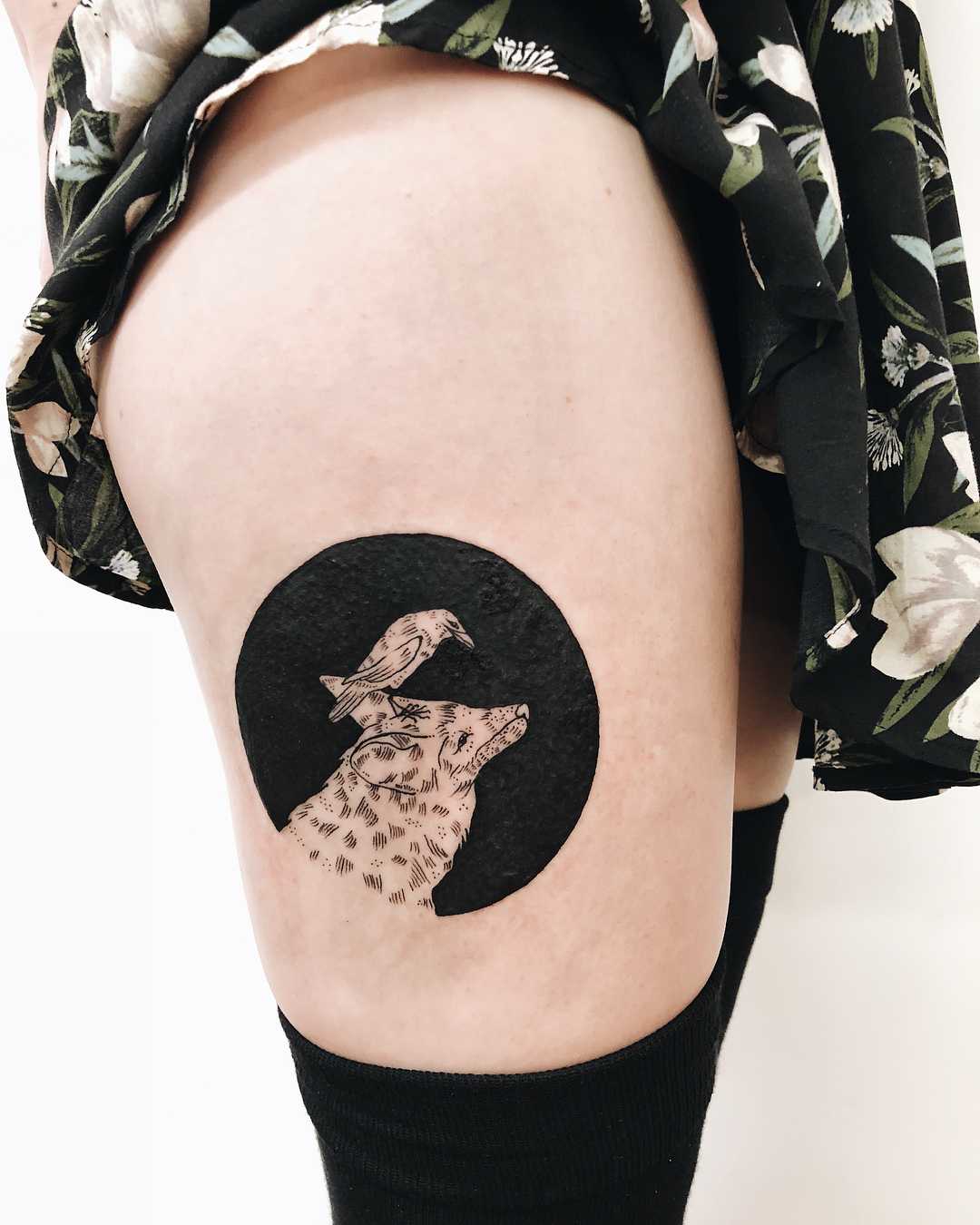 The fox and the crow tattoo