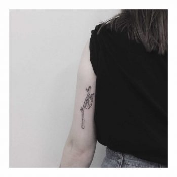 Trash bag on a branch