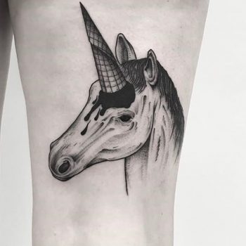 Unicorn ice cream tattoo