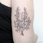 Wild plants bundle tattoo by Be Lucchesi done in São Paulo