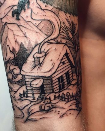Winter home tattoo
