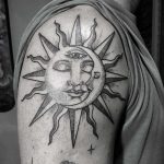 Wise sun and moon tattoo