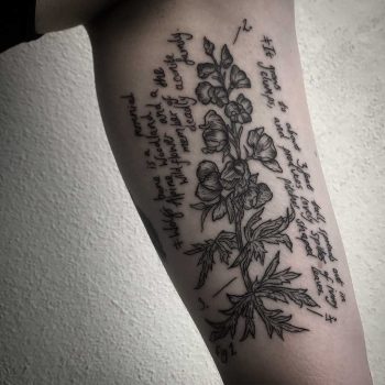 Witchy Wolfsbane tattoo