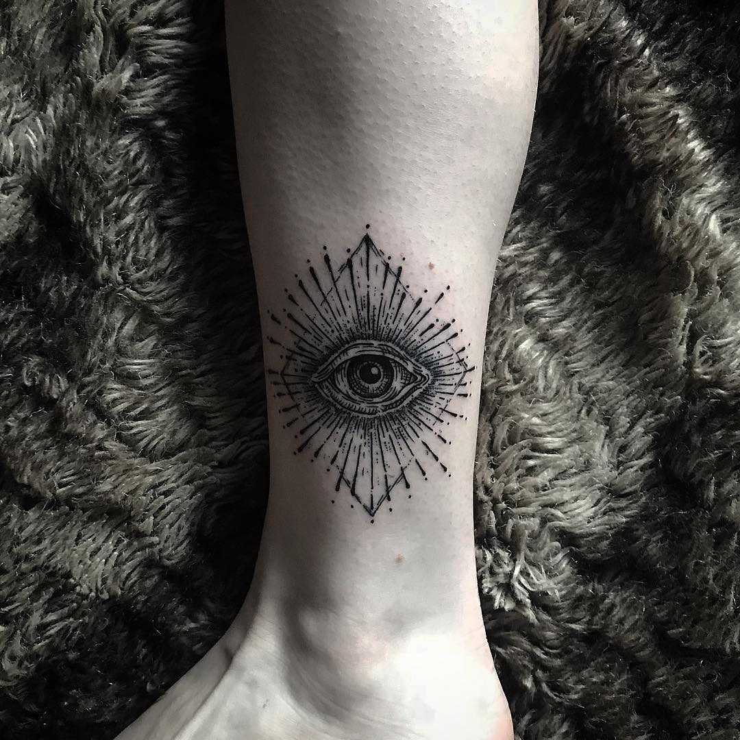 Witchy eye tattoo