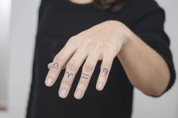 Zodiac sign tattoos by Nano Ponto A Ponto
