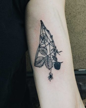 A little spider home tattoo