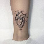 Anatomical heart tattoo by Melle Alyx