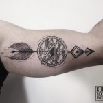 Arrow tattoo done at Kult Tattoo Fest
