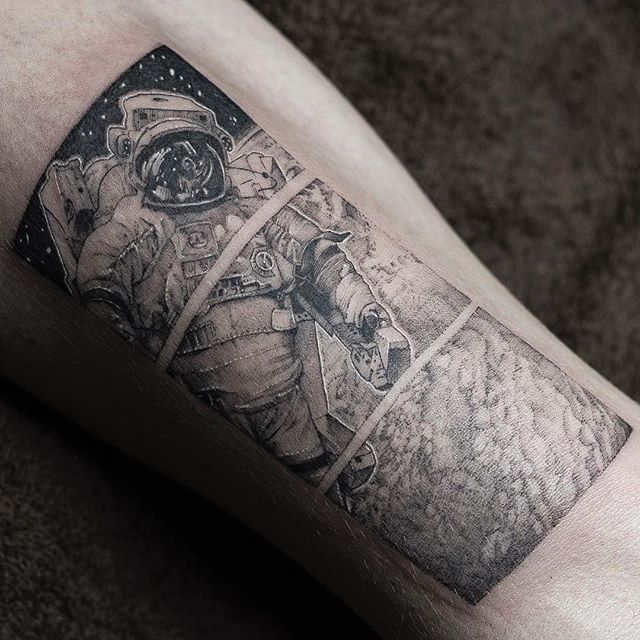 Astronaut tattoo by Sol Art