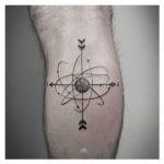 Atom tattoo by Mark Ostein