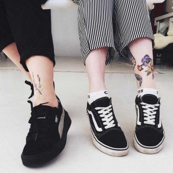 Best friend shin tattoos