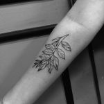 Blackwork branch tattoo by Alexandra Picchi