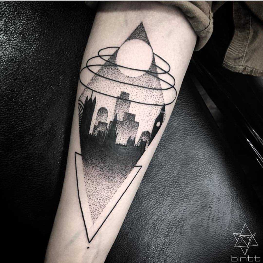 City landscape tattoo by Bintt