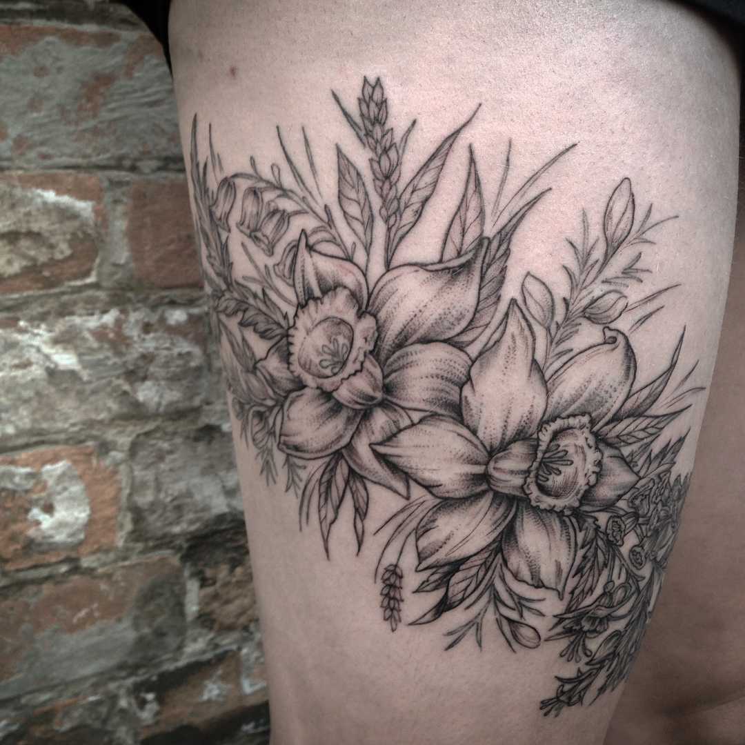 Cornish wildflower tattoo