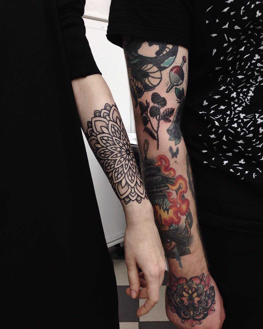 Couple arm tattoos