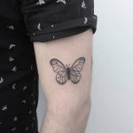 Cute geometric butterfly tattoo