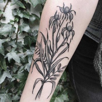 Dead flowers tattoo by Roald Vd Broek