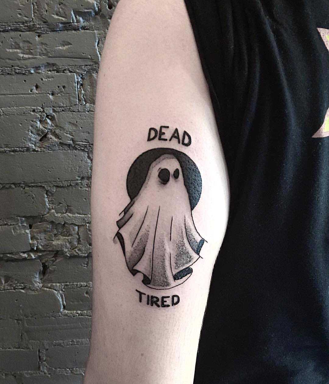 Dead tired ghost tattoo