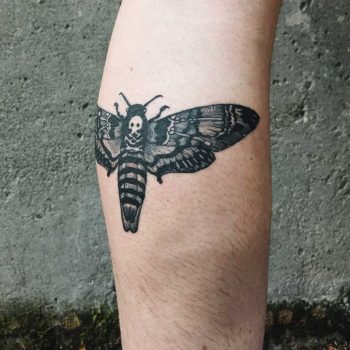 Death's-head hawkmoth tattoo