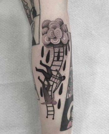 Falling of the ladder by Alessandro Florio