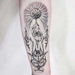 Flowers and occult symbols by Dogma Noir