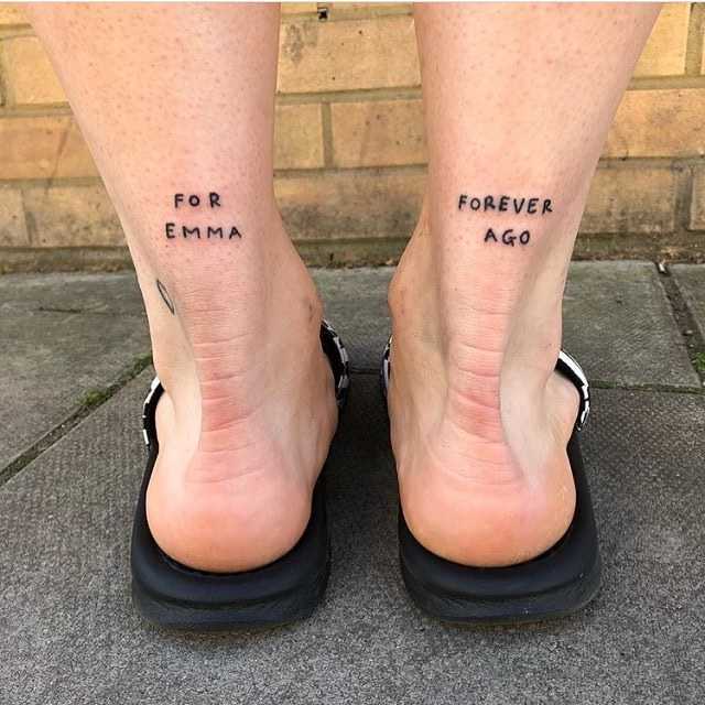 For Emma Forever Ago tattoo by European Son 420