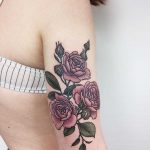 Garden roses tattoo on the arm