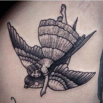 Girl on a bird by Susanne König Suflanda