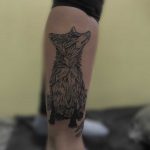 Leafy fox tattoo