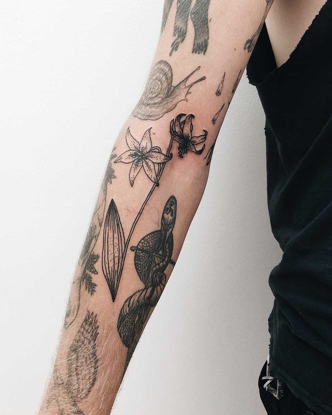 Little Alpine lily filler tattoo