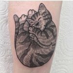 Lovely cat by Momo Tattoos