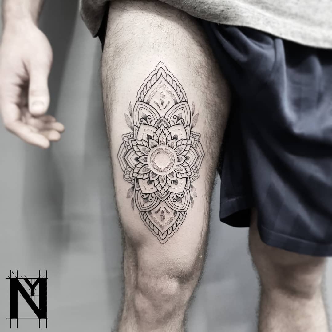 Mandala tattoo by Nadav Abras